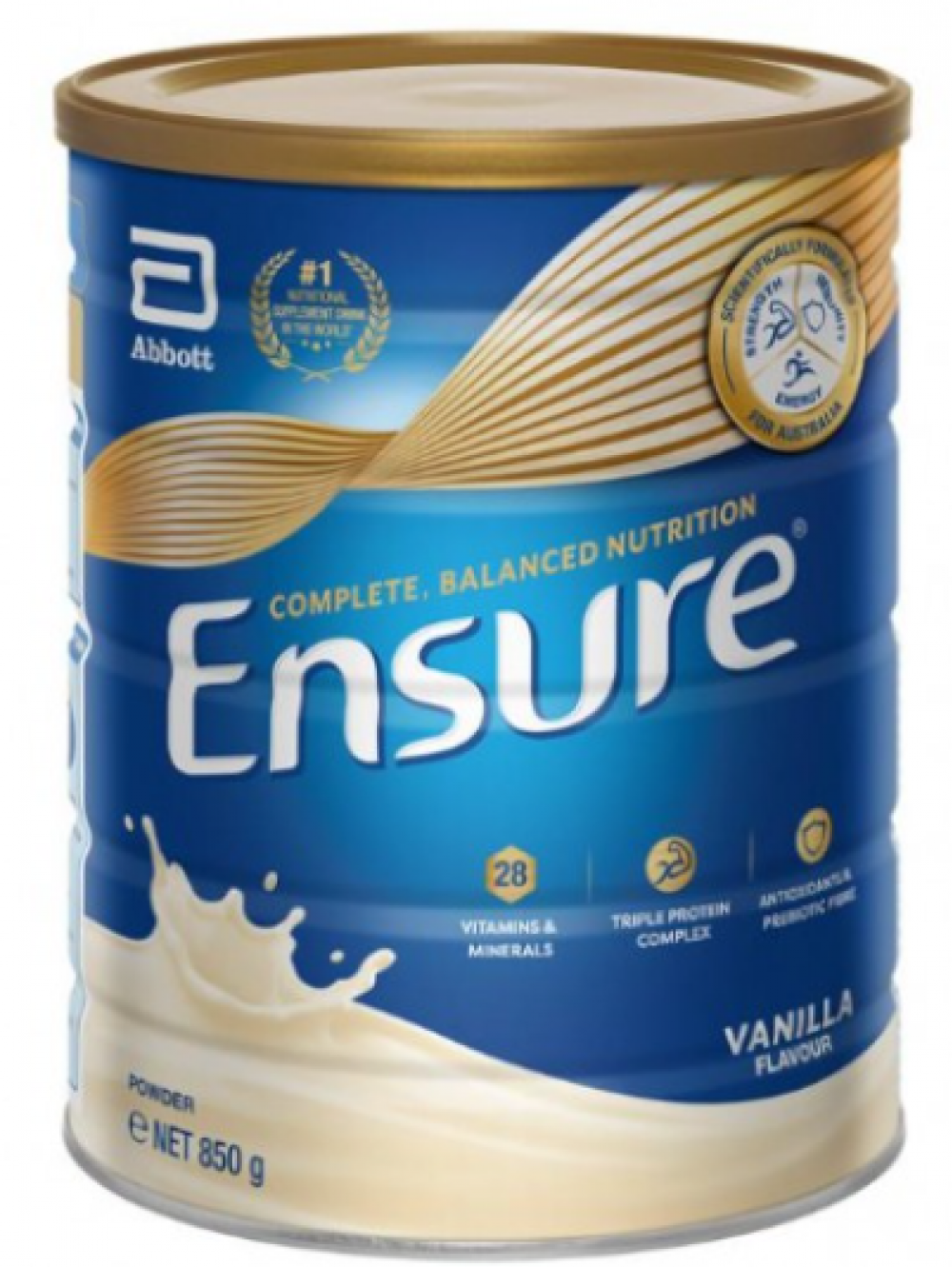 雅培大安素高蛋白质粉香草味*3罐 新西兰发货