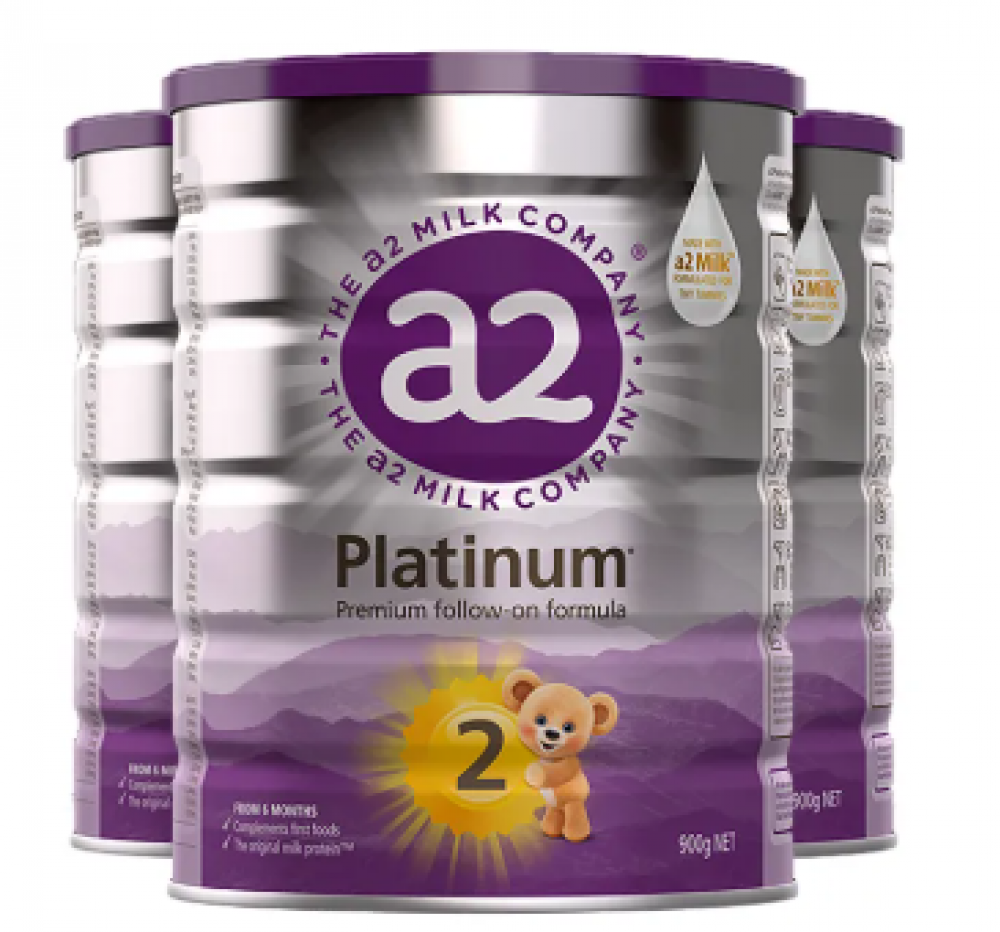 A2 白金版 2段(6-12月) 婴幼儿配方奶粉 900g*3罐